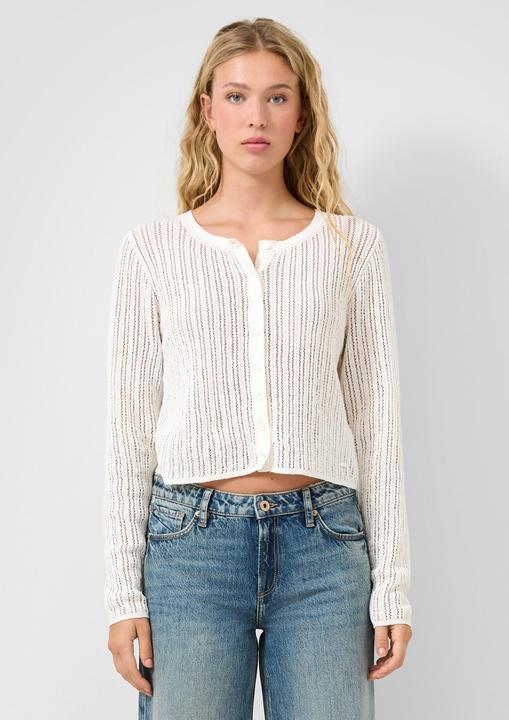 Produktbild s.Oliver Strickjacke Strickjacke mit Ajourmuster (L)