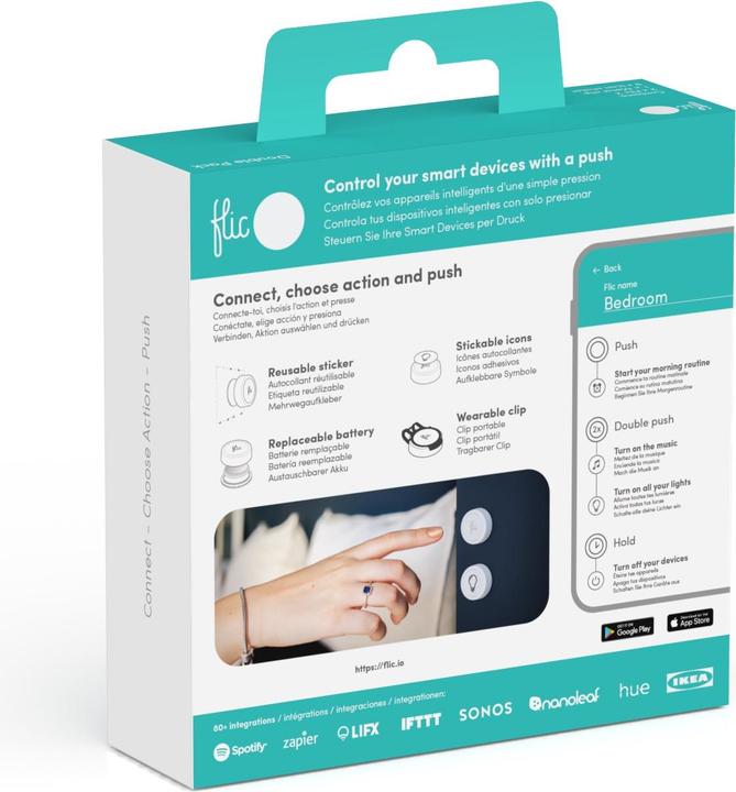 Actual product image Flic 2 Bluetooth Smart Button Double Pack