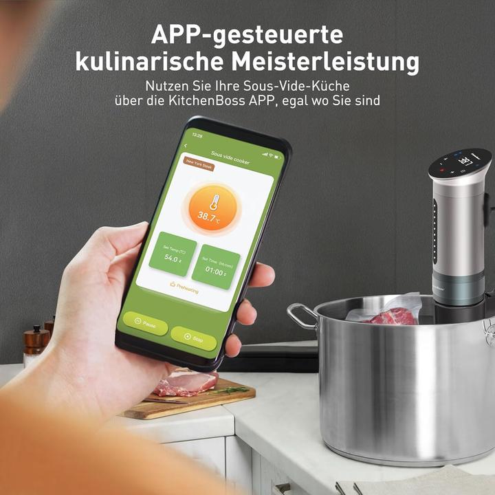Productafbeelding KitchenBoss Sous Vide Stick Garer mit Wi-Fi und App-Steuerung