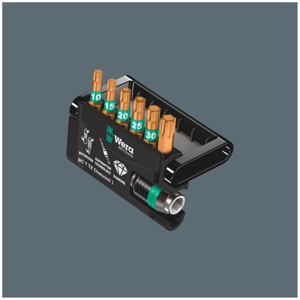 Actual product image Wera Bit-Check 7 TX Diamond 1 (Hexagon socket TX M20, Hexagon socket TX M25, Hexagon socket TX M15, Hexagon socket TX M30, Hexagon socket TX M10, Hexagon socket TX M40)