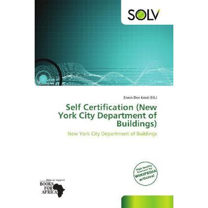 Self Certification (New York City Department of Buildings), Fachbücher von Erwin Dee Kord
