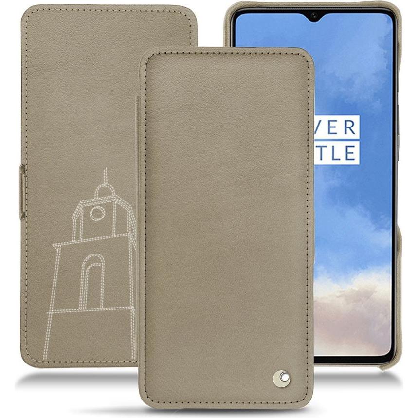 Noreve Lederschutzhülle horizontal (OnePlus 7T), Smartphone Hülle, Beige