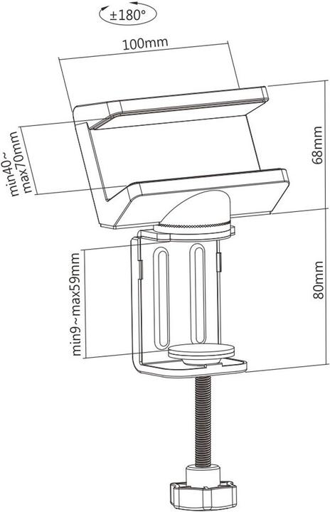 Image du produit Value Pince de table pour multiprise, pivotant à 360
