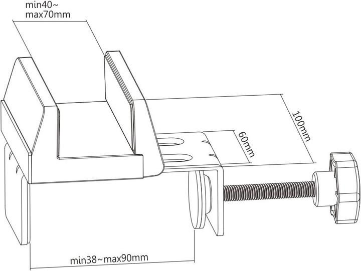 Image du produit Value Pince de pied de table pour bloc multiprise