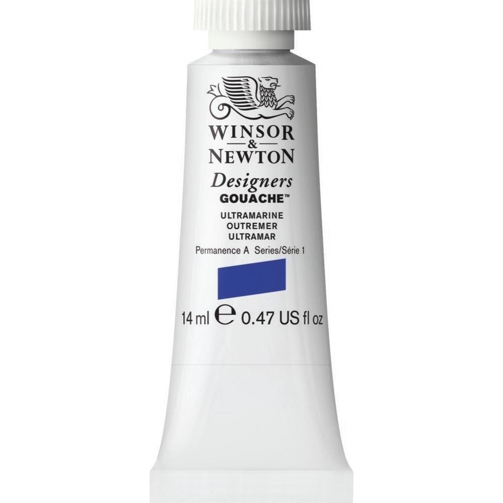 Winsor & Newton, Künstlerfarbe + Bastelfarbe, Designers Gouache 14ml Ultramarine 660 (Blau, 14 ml)