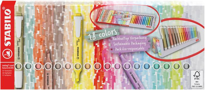 Produktbild STABILO Swing Cool Nature Colors (18 x)