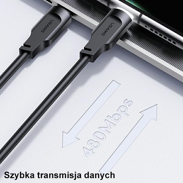 Actual product image Usams Charging Cable Type-C to Type-C - Black (1.20 m, USB 3.2 Gen 1)