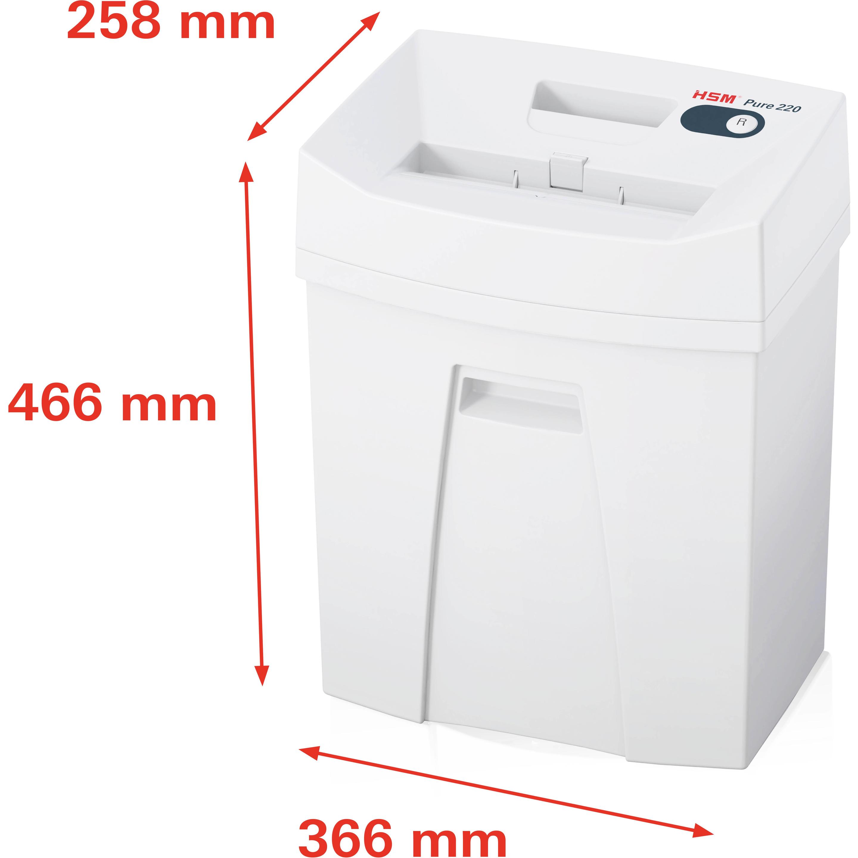 Thumbnail - HSM, Aktenvernichter, Aktenvernichter Pure 2320111 weiss 220/3,9mm (Streifenschnitt)