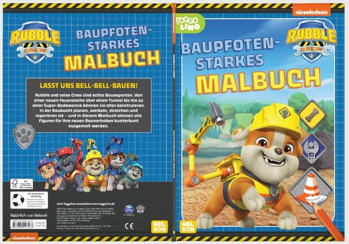 Actual product image Rubble & Crew: Building paws strong colouring book