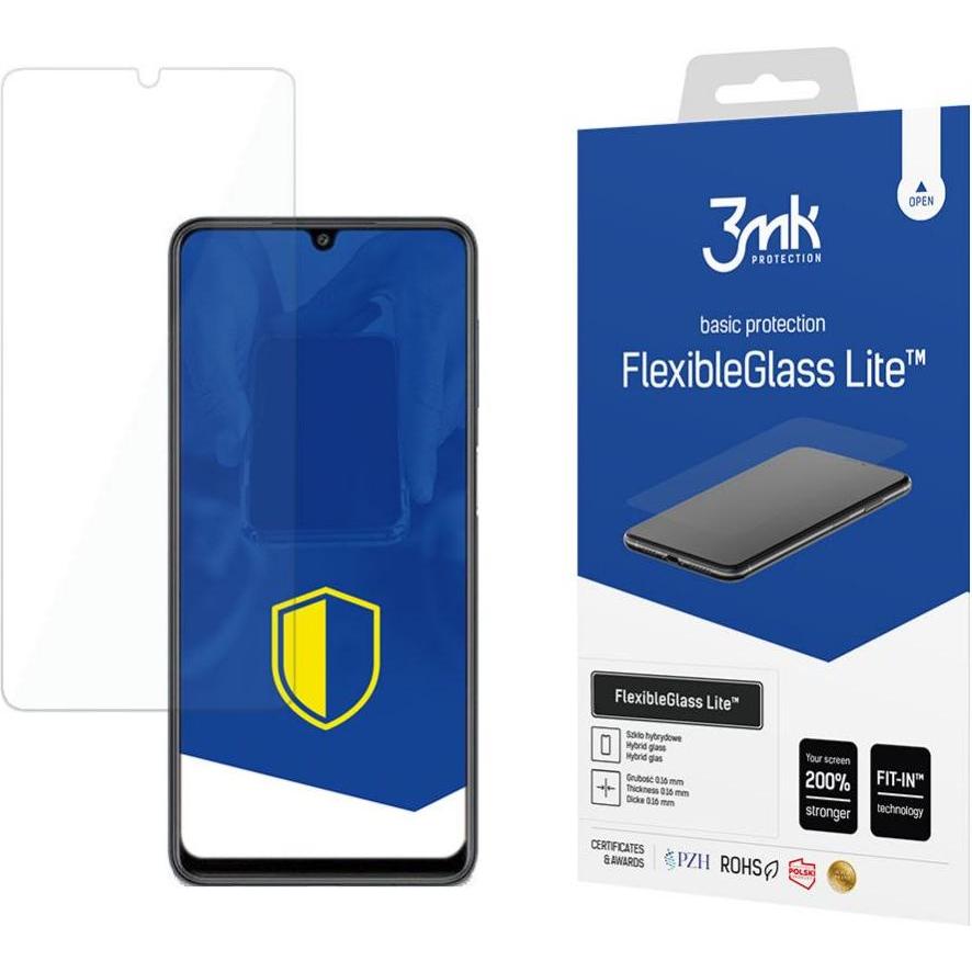 3MK hybrid glass Flexible 2.5D Lite for Samsung Galaxy M22 (1 Stück, Samsung Galaxy M22), Smartphone Schutzfolie, Grau