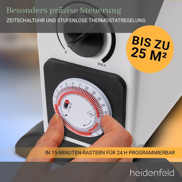 Image du produit Heidenfeld Chauffage par convecteur HL200 Chauffage électrique Convecteur Chauffage Radiateur (Avec Turbo) (2000 W)