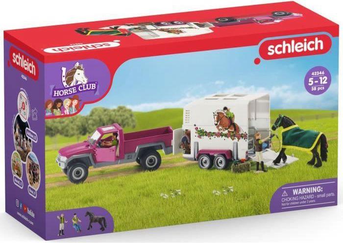 Actual product image Schleich Pick-up with horse trailer