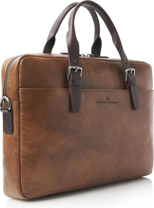 Actual product image Castelijn & Beerens & Beerens - Rien Laptoptas 15,6 + tablet RFID | natural - (17.32")