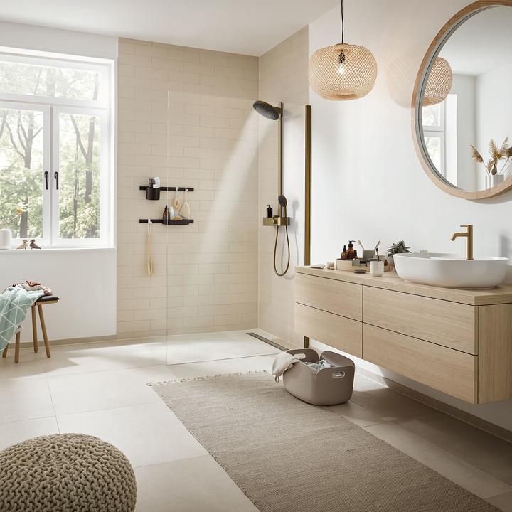 Produktbild hansgrohe Pulsify S Showerpipe 260, 2 Strahlarten (EcoSmart) mit ShowerTablet Select 400, 24241