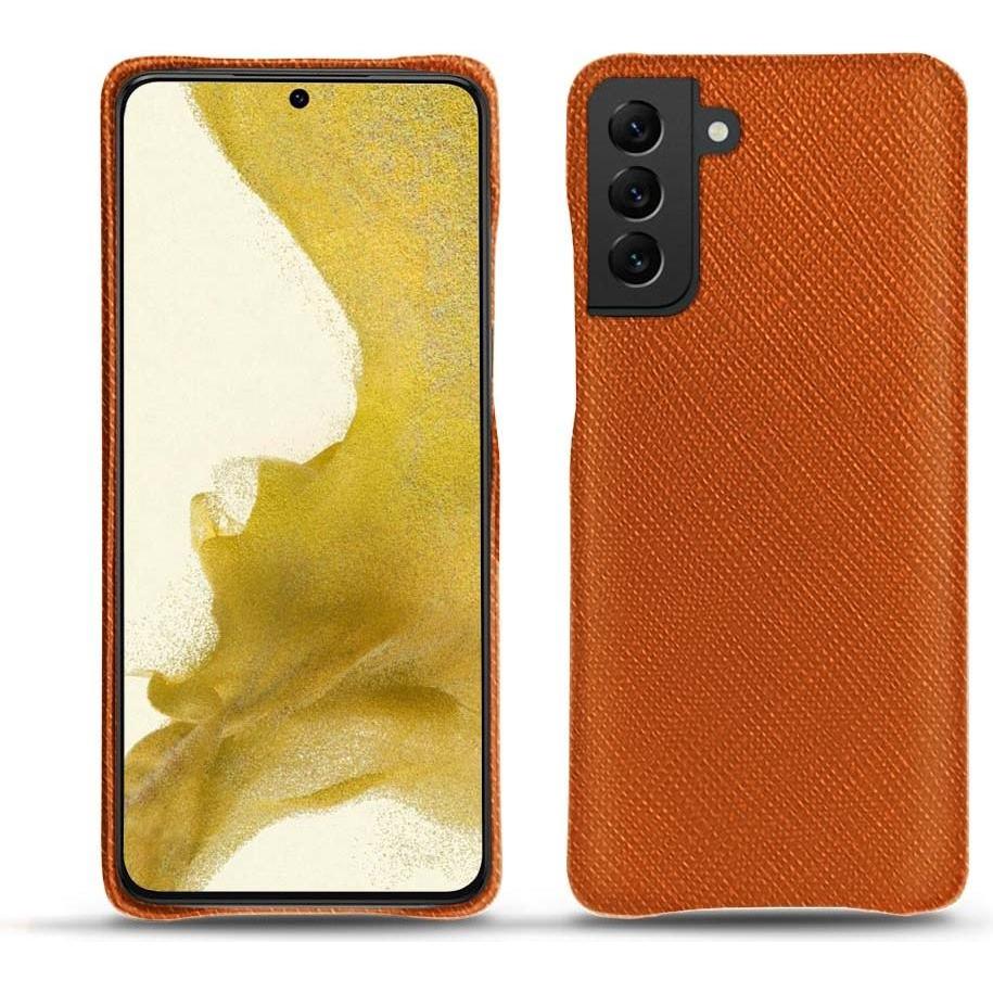 Noreve Lederschutzhülle (Samsung Galaxy S22), Smartphone Hülle, Orange