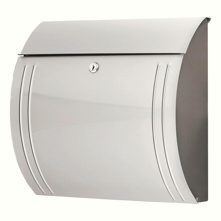 Productafbeelding Burg Wächter Modena 3857 Ni brievenbus Hoogte 335 mm Breedte 360 mm Diepte 127 mm Roestvrij staal DIN C4