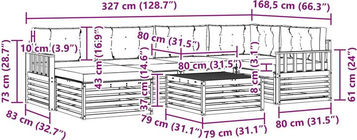 Produktbild vidaXL Outdoor-Sofa