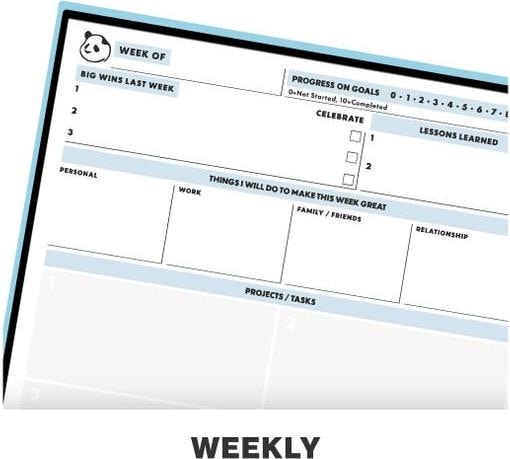 Actual product image Rocketbook Panda Planner (15.2 x 22.6 cm, Lined, Hardcover)