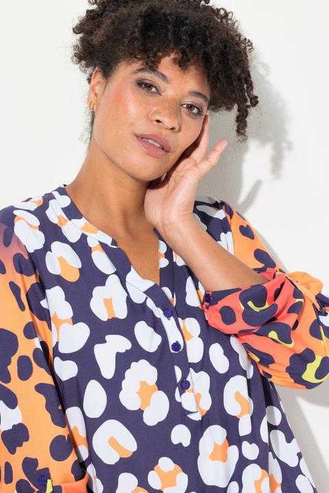 Immagine prodotto Miamoda Bluse, Leo-Mustermix, Tunika-Ausschnitt, Langarm (48)