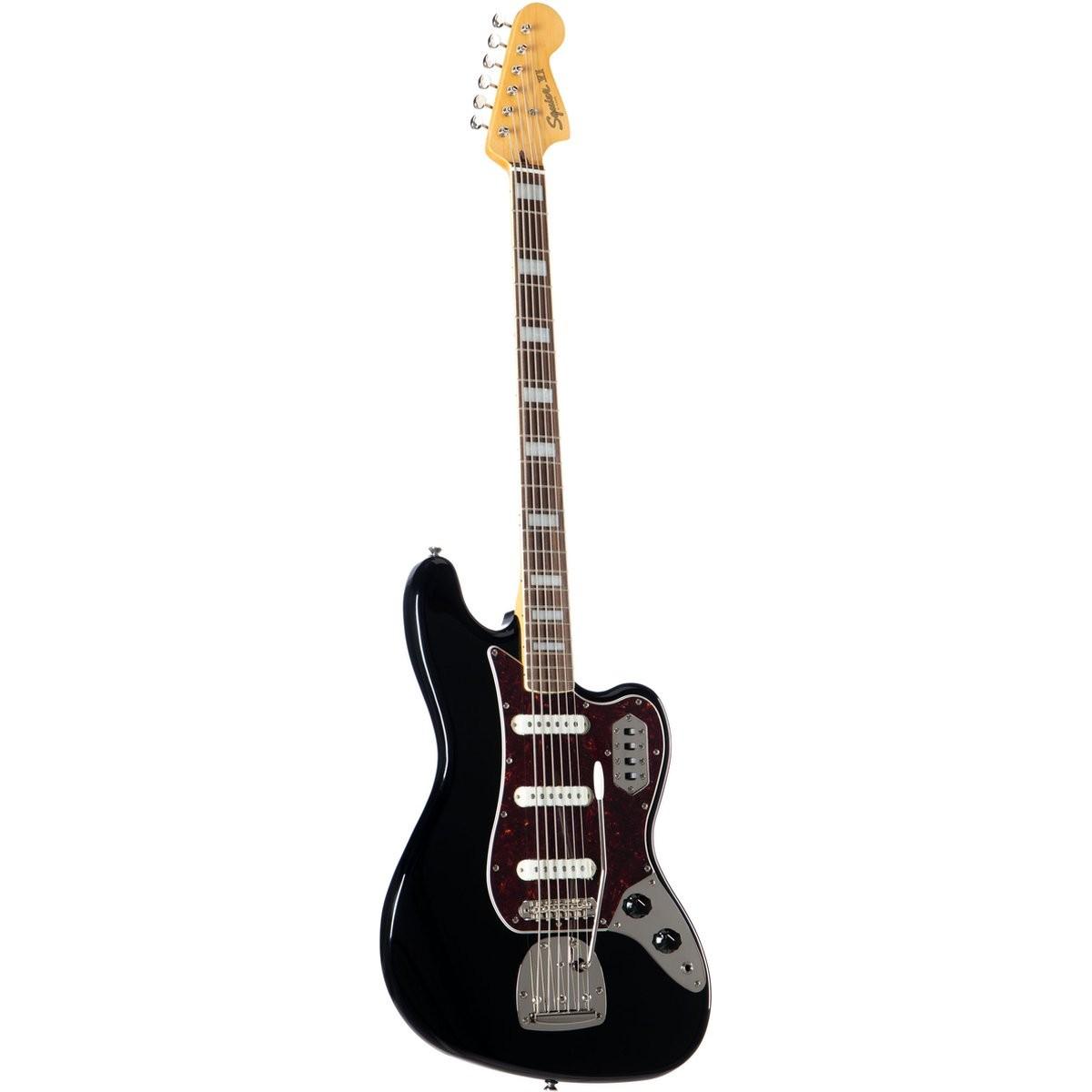 Squier Vibrazione classica del basso VI (Chitarra elettrica, Pioppo), Chitarra, Nero