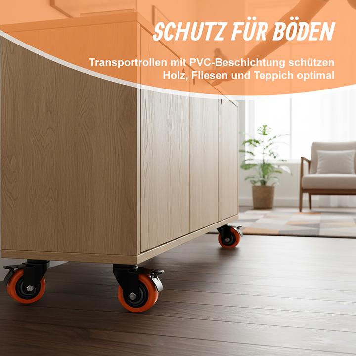 Actual product image Relaxdays 4x swivel wheels