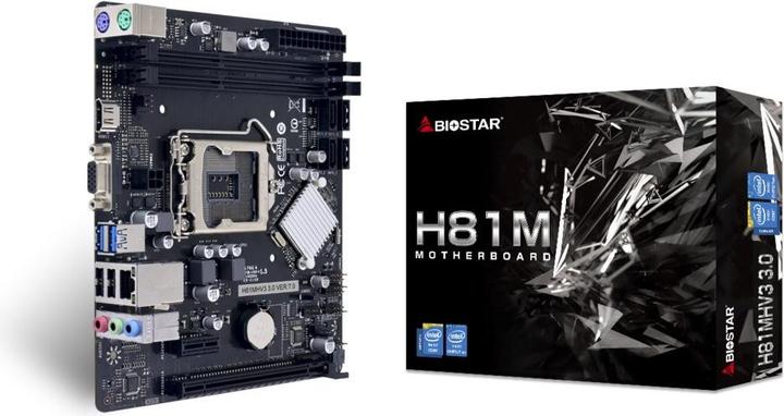 Actual product image Biostar Motherboard H81MHV3 3.0 (LGA 1150, Intel H81, mATX)