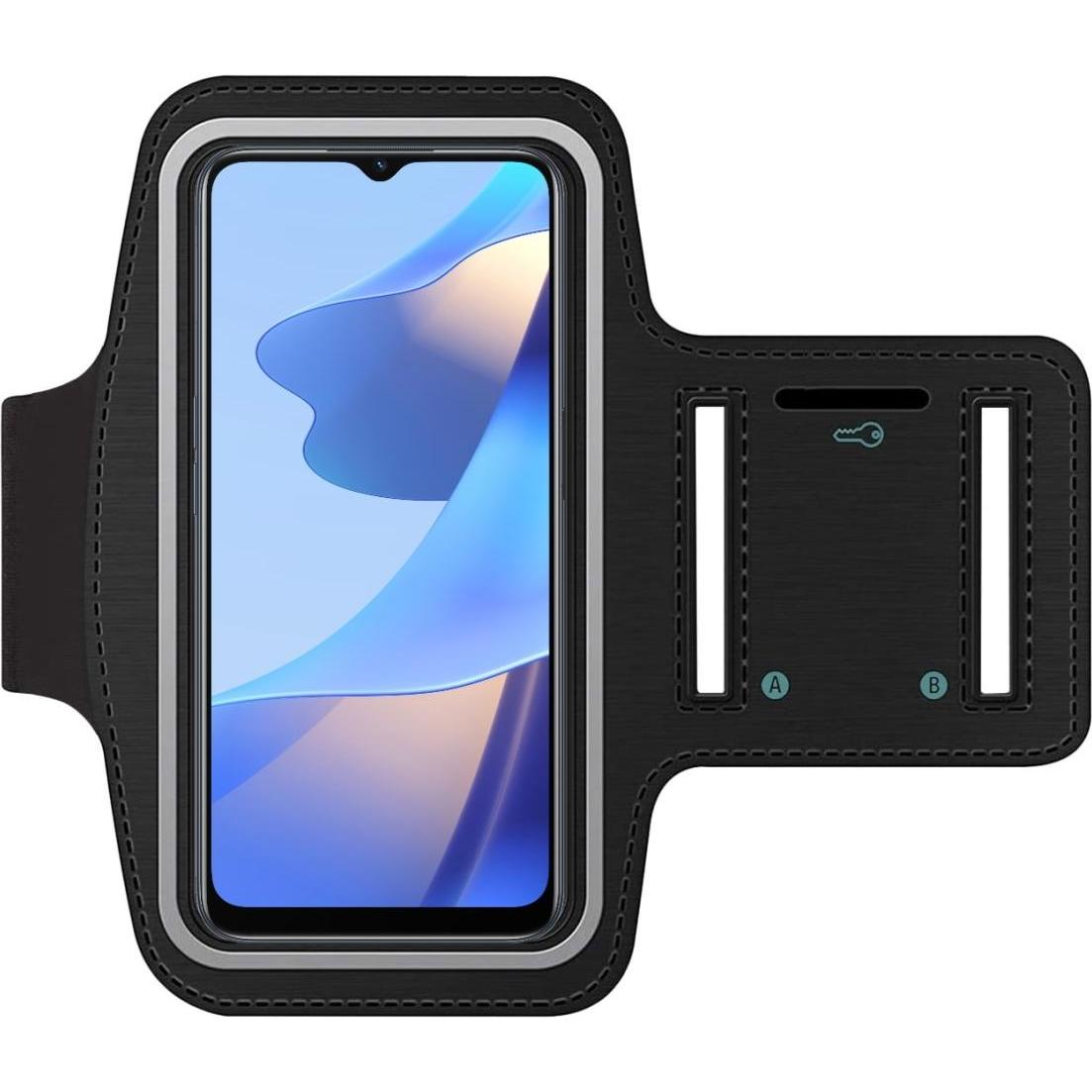 Thumbnail - SmartFitness Oppo A54s Handy Sport Armband, Smartphone Sportarmband, Schwarz
