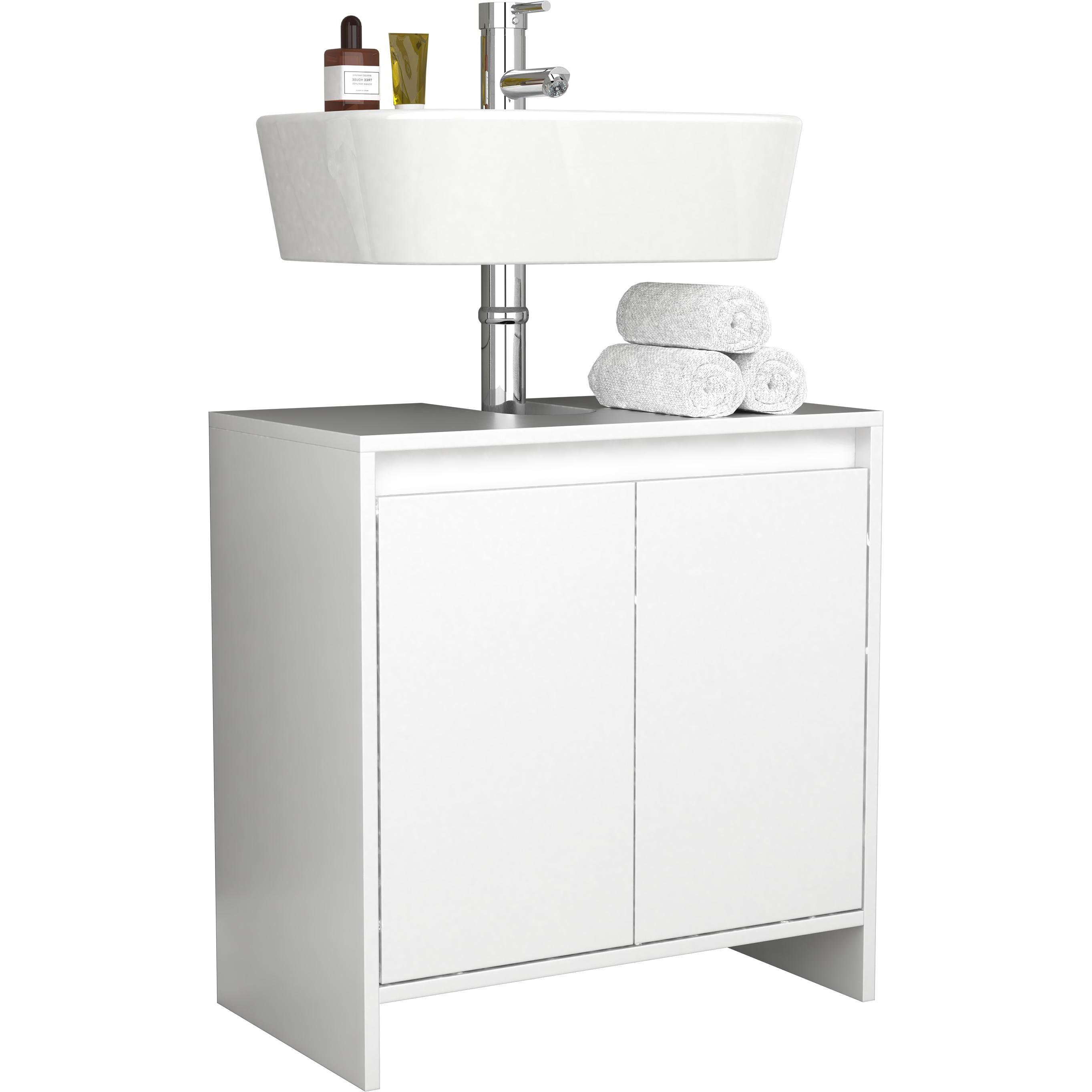 Thumbnail - VCM, Waschbeckenunterschrank, Holz Badunterschrank Malira Drehtüren