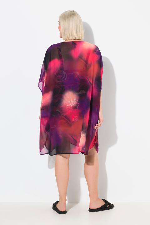 Produktbild Ulla Popken Tunika, Chiffon, Oversized, V-Ausschnitt, Halbarm (42, 44, 46, 48)