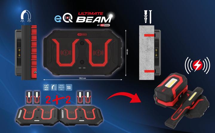 Actual product image KS Tools - eQiUltimateBEAM Ladepad mit zwei Ladepunkten