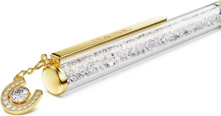 Actual product image Swarovski Crystalline Kugelschreiber Hufeisen Weiss lackiert Goldlegierungsschicht (Gold, Silver, White)