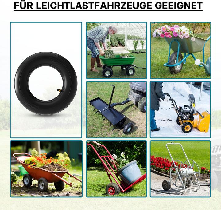 Produktbild Wiltec Standard Schlauch Reifen 3.50-4 100kg Ventil TR87 Schubkarre Sackkarre