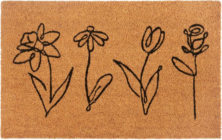 Hanse Home Kokos Line-Art Flowers (40 x 70 cm)