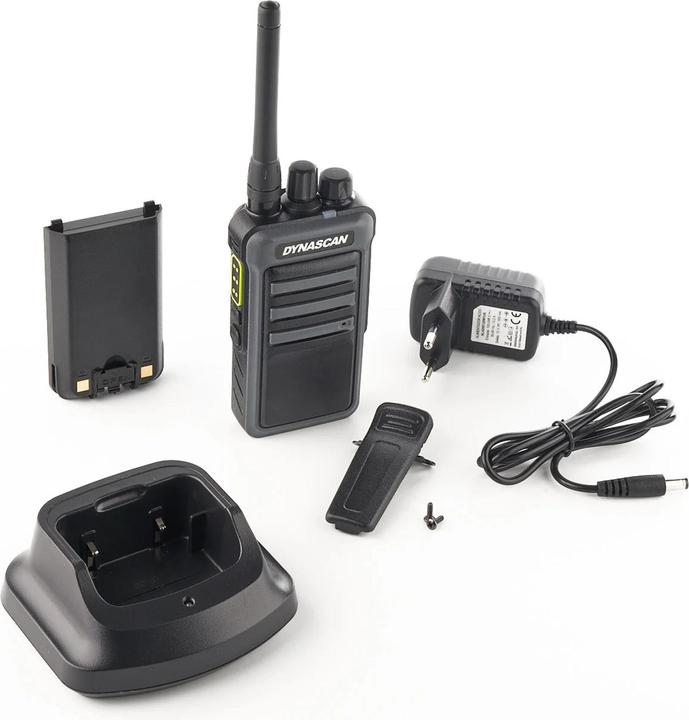 Produktbild Dynascan Radio PMR 446 tragbares PNI, 446 MHz, 8 CH, VOX, Scrambler, 1750 mAh, verstecktes Display
