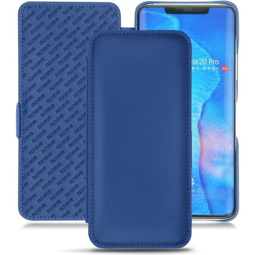 Noreve Lederschutzhülle horizontal (Huawei Mate 20 Pro), Smartphone Hülle, Blau