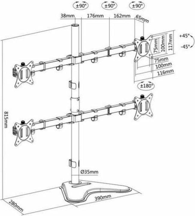 Actual product image equip Table mount (Table, 32", 9 kg)