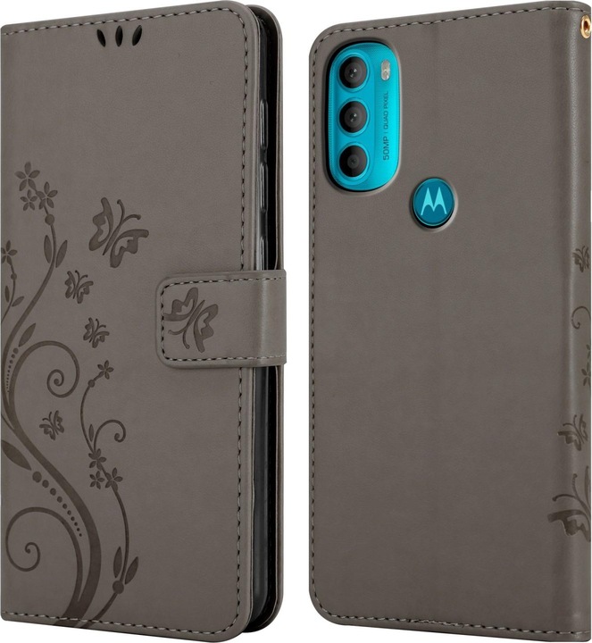 Actual product image Cadorabo Flower Book cover (Motorola Moto G71 5G)