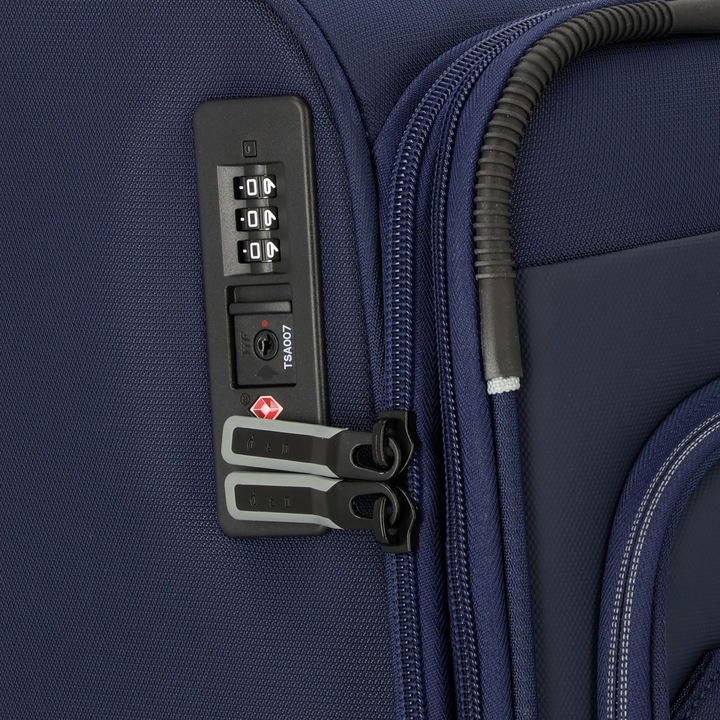 Immagine prodotto D&N Travel Line 9504 Set di valigie a 4 ruote, 3 pezzi con ripiegamento elastico (204 l, XL (da 115l))