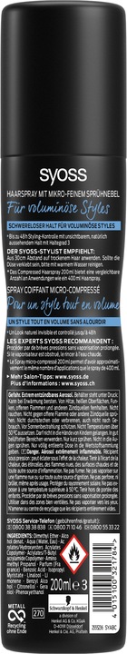 Actual product image Syoss Hairspray for voluminous styles 200 ml (200 ml)
