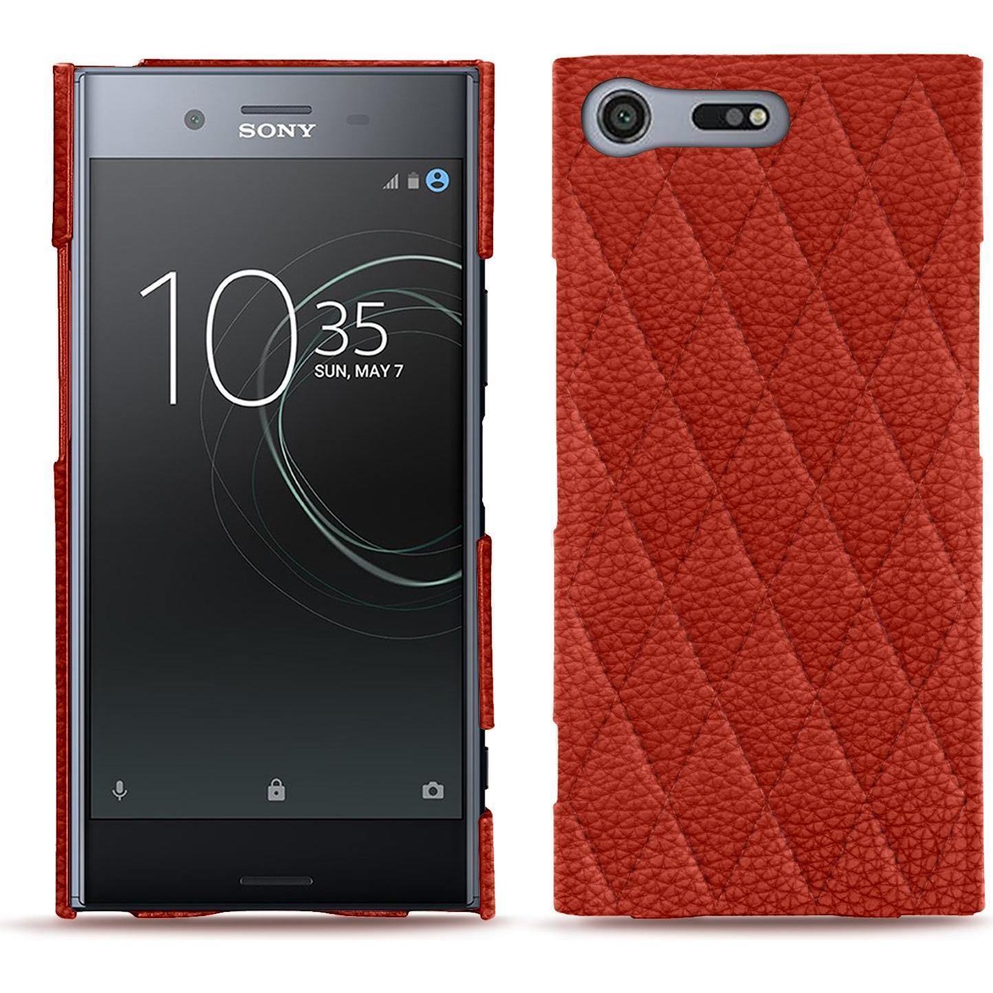 Noreve Lederschutzhülle (Sony Xperia XZ Premium), Smartphone Hülle, Orange