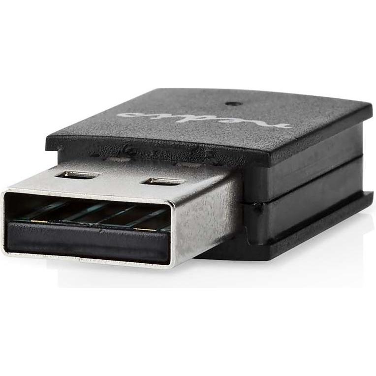 Nedis Dongle di rete Wi-Fi N300 2,4 GHz USB2.0 Velocità Wi-Fi totale: 300 Mbps Windows 10 / (USB), Adattatore di rete, Nero