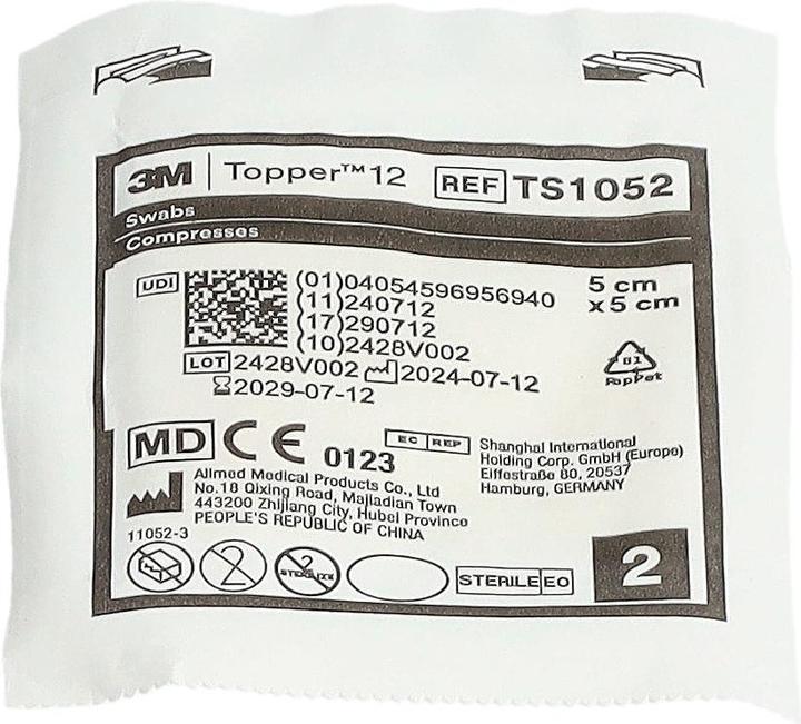 Produktbild Topper 12 NW Kompressen 5x5cm steril 45 Btl 2 Stk