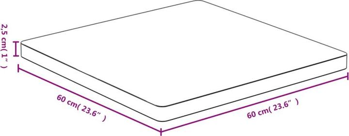 Produktbild vidaXL Douglas (60 x 60 x 2.5 cm)