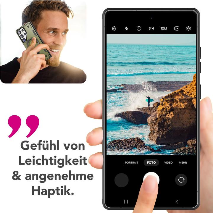 Image du produit Nalia Stormguard - Stossfeste Armor Ring Hülle für MagSafe - Military Kickstand Hardcase (Samsung Galaxy S25 Ultra)