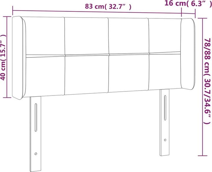 Image du produit vidaXL LED Kopfteil (183 x 16 x 128 cm)