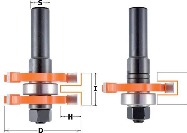 Produktbild CMT 900.626.11 Nut- und Federfräser-Satz Welle= Ø12