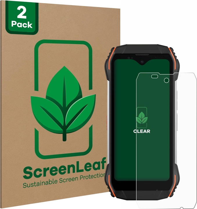 Actual product image ScreenLeaf Protective film sustainable screen protector screen protector film clear transparent (2 Piece, Blackview P6000)