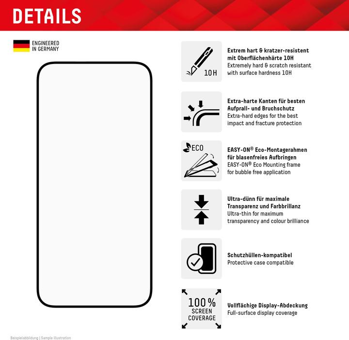 Productafbeelding Displex 4 in 1 Premium Set (Volledig bedekt gepantserd glas, beschermhoes, oplader, oplaadkabel) (1 Stuk, Apple iPhone 15 Plus)