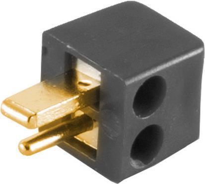 Shiverpeaks ®-BASIC-S--Loudspeaker right-angle plug mini, screwable, gold-plated black