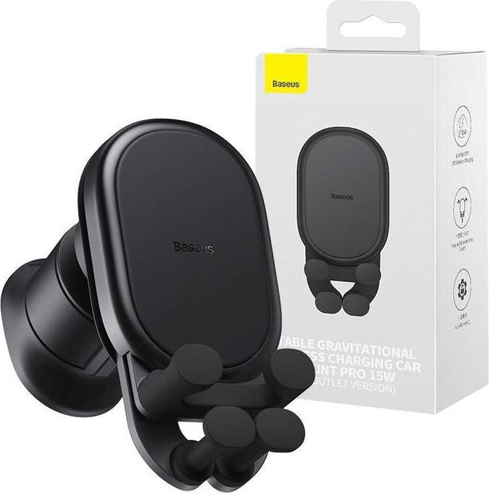 Produktbild Baseus Stable Gravitational Wireless Charging Car Mount Pro 15W (black)